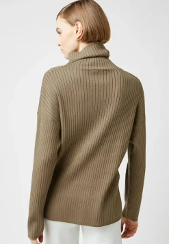 Rodier Pulls|Pull Ada large col roulé marron camel
