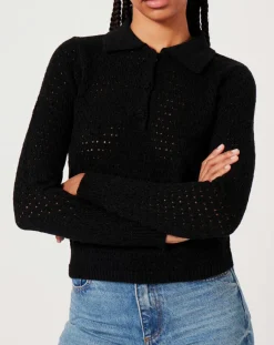Manoush Pulls|Pull ajouré Pointelle noir