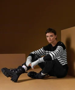 Rodier Pulls|Pull Albane, mariniere, boutons noir