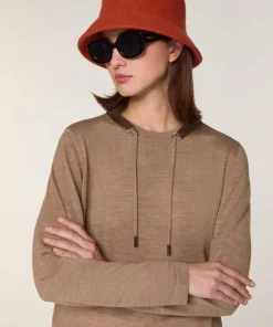 Rodier Pulls|Pull Audrey 100% Laine Col Satin beige ficelle