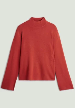 Rodier Pulls|Pull Camélia col montant orange rouille