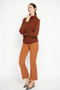 Assuili Sweats|Pull col boule marron