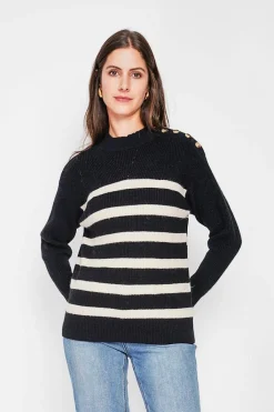 C&Jo Sweats|Pull col montant ajouré noir