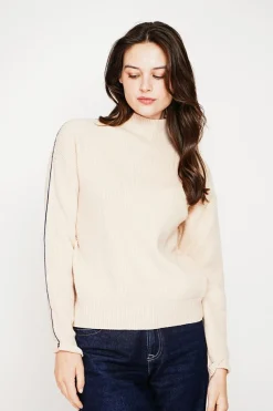 C&Jo Sweats|Pull col montant crème