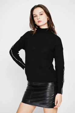C&Jo Pulls|Pull col montant noir