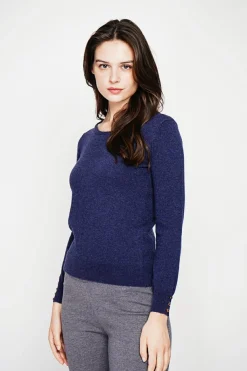 C&Jo Pulls|Pull col rond classique bleu nuit