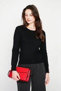 C&Jo Pulls|Pull col rond classique noir