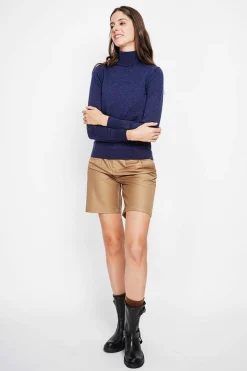 Assuili Sweats|Pull col roulé classique bleu nuit