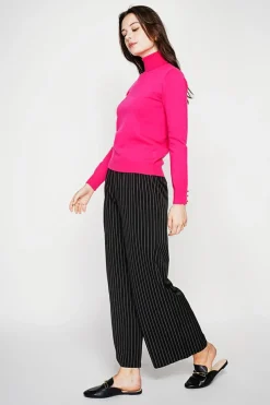 C&Jo Pulls|Pull col roulé classique fushia