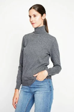 Assuili Pulls|Pull col roulé classique loup