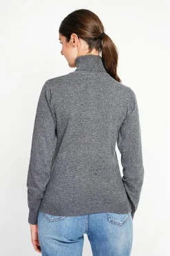 Assuili Pulls|Pull col roulé classique loup