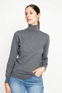 Assuili Pulls|Pull col roulé classique loup