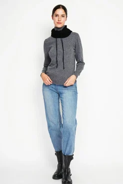 Assuili Pulls|Pull col roulé classique loup