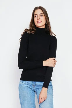 Assuili Sweats|Pull col roulé classique noir