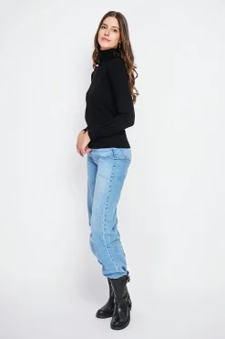 Assuili Sweats|Pull col roulé classique noir