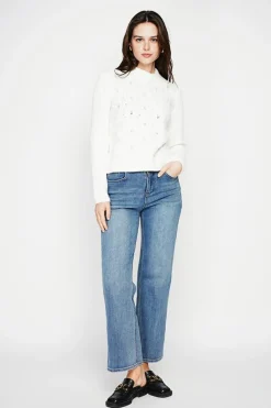 C&Jo Pulls|Pull col roulé croisé naturel