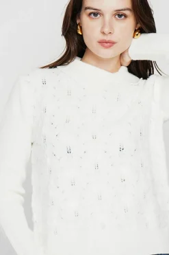 C&Jo Pulls|Pull col roulé croisé naturel