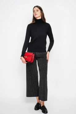 Assuili Sweats|Pull col roulé fourré noir