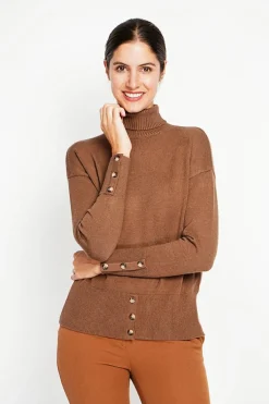 Assuili Sweats|Pull col roulé marron