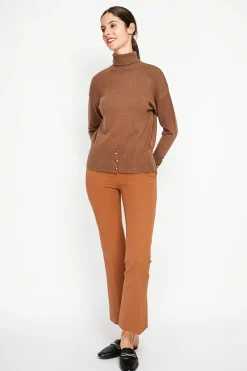 Assuili Sweats|Pull col roulé marron