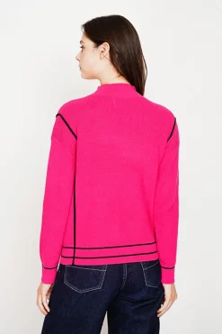 C&Jo Sweats|Pull col roulé montant fushia