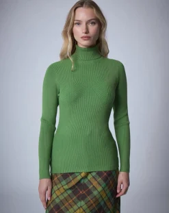 Manoush Pulls|Pull col roulé Petite Côte vert