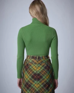 Manoush Pulls|Pull col roulé Petite Côte vert