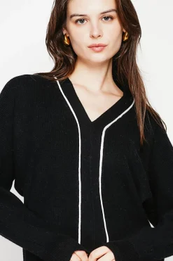 C&Jo Sweats|Pull col V noir