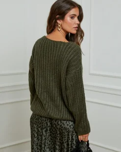 L'Armoire de Suzette Pulls|Pull Constance kaki