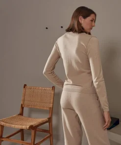 Rodier Pulls|Pull Dahlia col rond marron moka