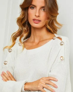 Fleur de cachemire Pulls|Pull Ella ecru