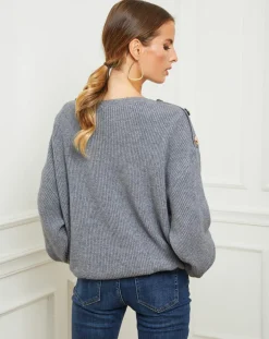 Fleur de cachemire Pulls|Pull Ella gris foncé