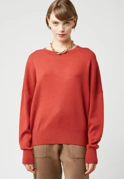 Rodier Pulls|Pull Emmeline col rond orange rouille