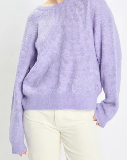 Marc O'Polo Pulls|Pull en Alpaga & Laine mélangés gaufré violet clair