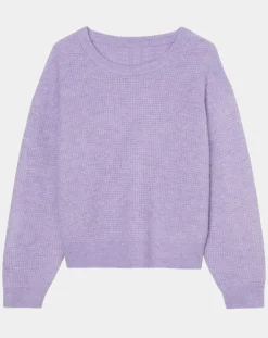 Marc O'Polo Pulls|Pull en Alpaga & Laine mélangés gaufré violet clair