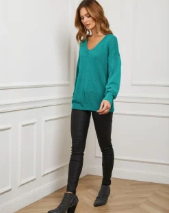 Fleur de cachemire Pulls|Pull en Cachemire mélangé Abigael vert
