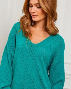 Fleur de cachemire Pulls|Pull en Cachemire mélangé Abigael vert