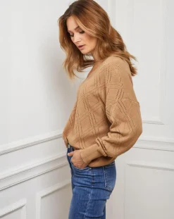 Fleur de cachemire Pulls|Pull en Cachemire mélangé Abigael camel