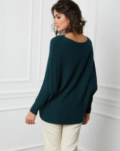 Fleur de cachemire Pulls|Pull en Cachemire mélangé Lena vert