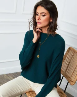Fleur de cachemire Pulls|Pull en Cachemire mélangé Lena vert