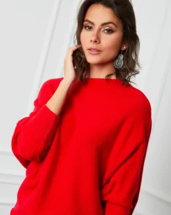 Fleur de cachemire Pulls|Pull en Cachemire mélangé Lena rouge