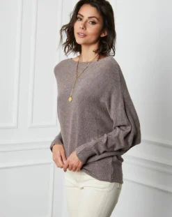 Fleur de cachemire Pulls|Pull en Cachemire mélangé Lena taupe