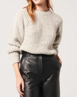 Zapa Pulls|Pull en Coton & Alpaga Nae gris clair