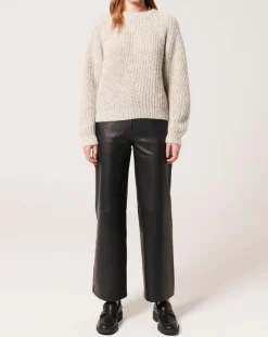 Zapa Pulls|Pull en Coton & Alpaga Nae gris clair