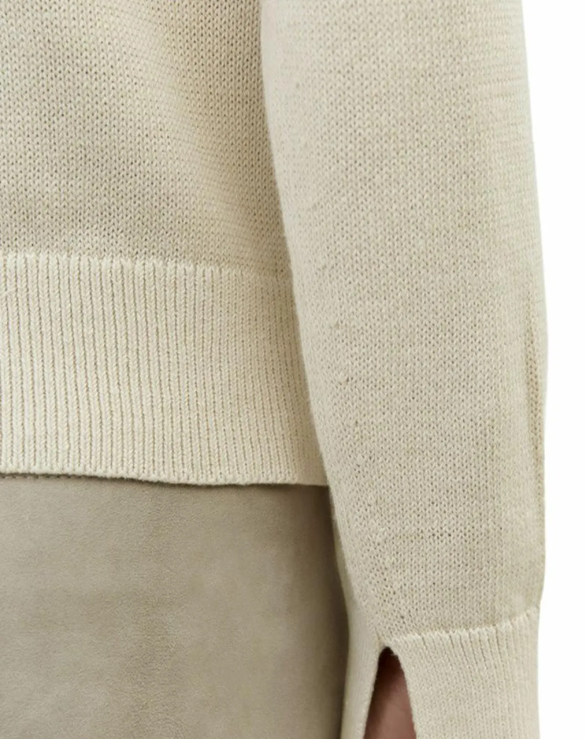 Marc O'Polo Pulls|Pull en Coton & Lin Col Bateau beige clair