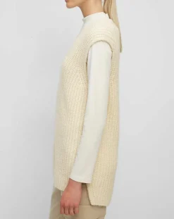 Marc O'Polo Pulls|Pull en Coton, Laine & Alpaga mélangés sans manches écru