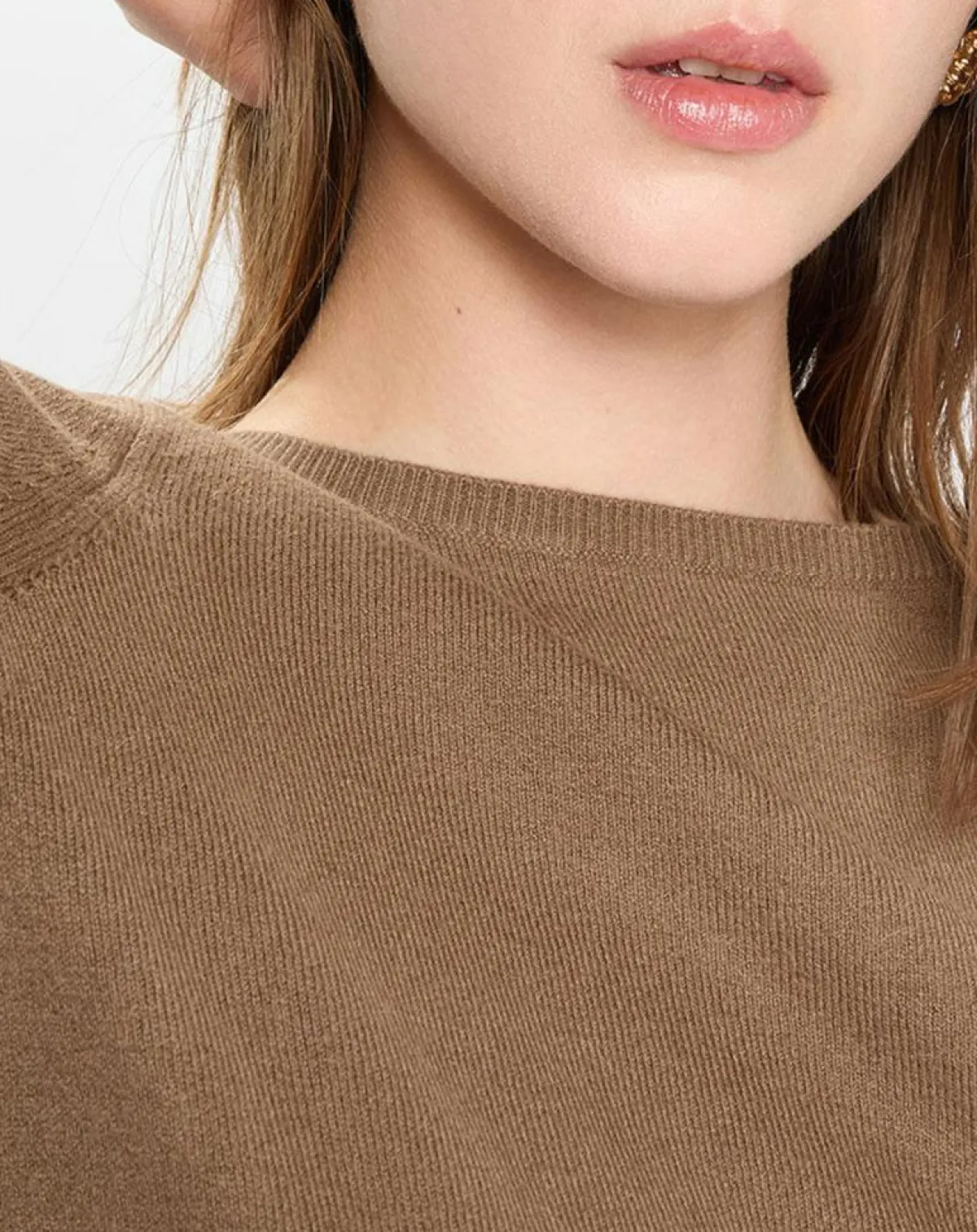 Marc O'Polo Pulls|Pull en Coton, Laine & Alpaga mélangés Basique marron