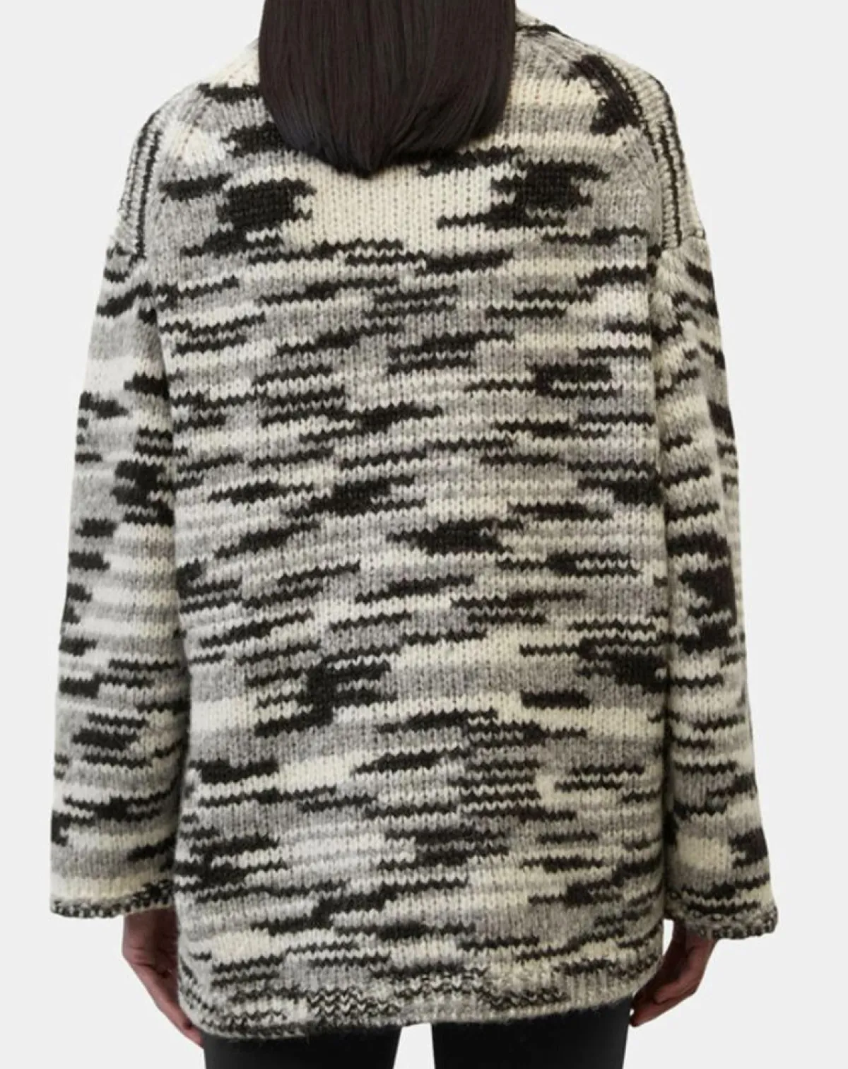 Marc O'Polo Pulls|Pull en Laine & Alpaga mélangés noir/gris