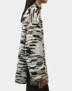 Marc O'Polo Pulls|Pull en Laine & Alpaga mélangés noir/gris