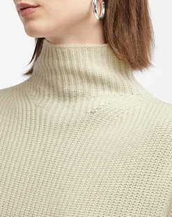 Galeries Lafayette Pulls|Pull en Laine & Cachemire col montant Shanghai écru
